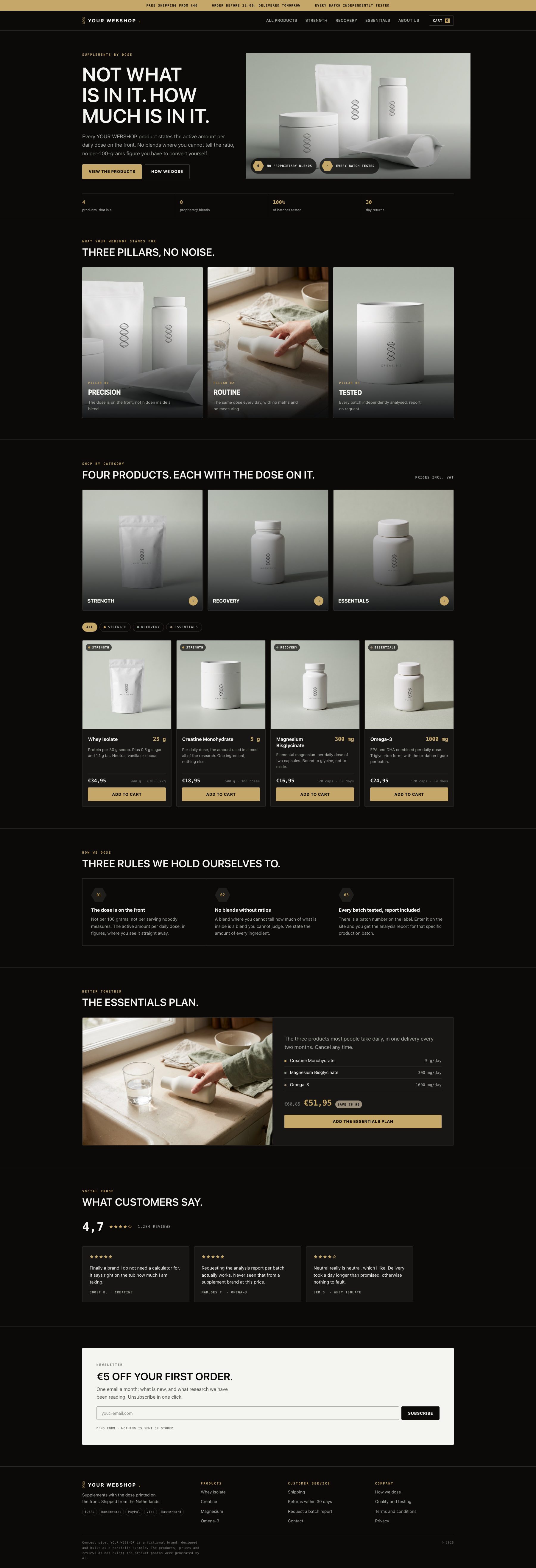 Volledige pagina van JOUW WEBSHOP
